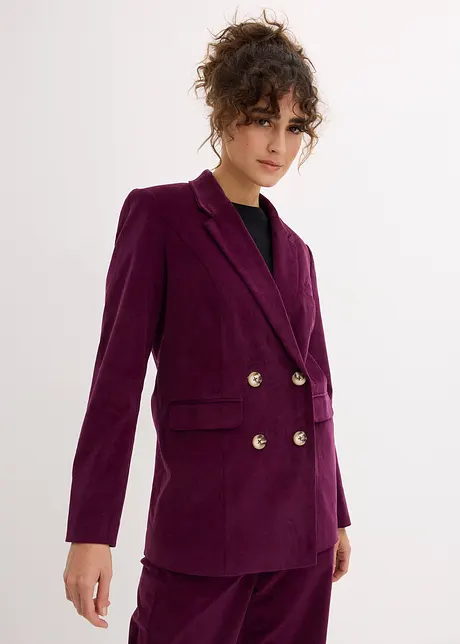 Blazer en velours côtelé à double rangée de boutons, bonprix