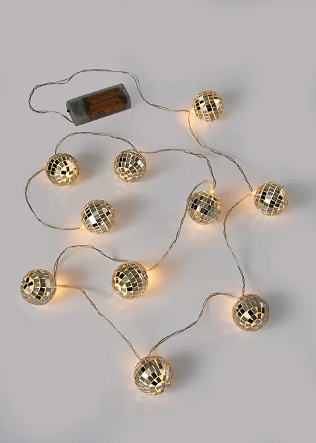 Guirlande à LED et boules brillantes, bonprix