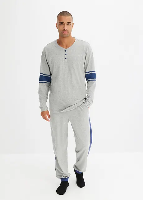 Pyjama avec patte de boutonnage, bonprix