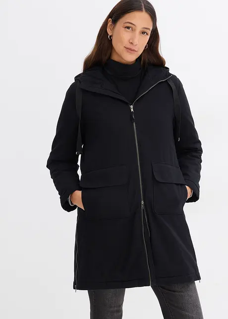 Parka d'hiver ample à capuche et doublure peluche, bonprix