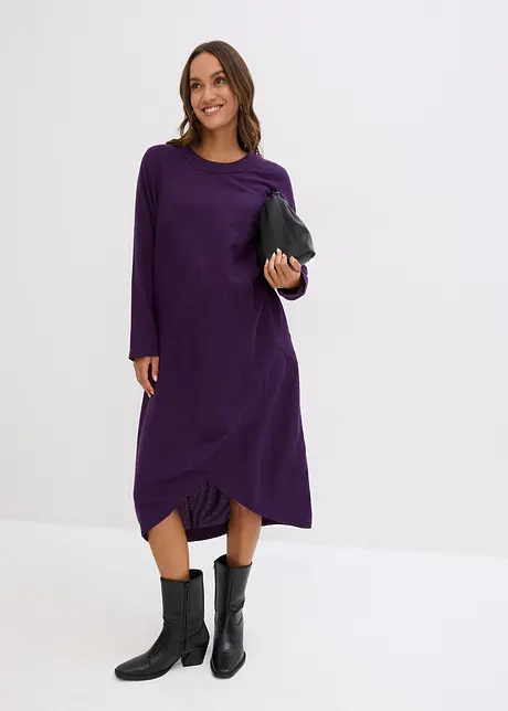 Robe midi en flanelle avec poches, bonprix