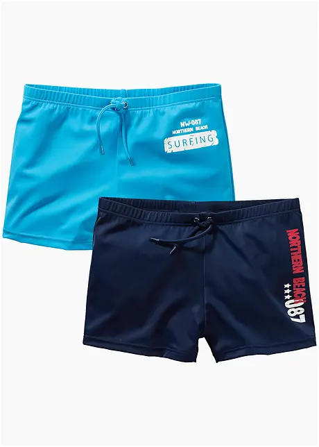 Lot de 2 shorts de bain garçon, bonprix