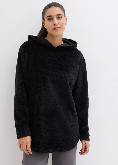 Pull long en polaire douce, oversize, bonprix