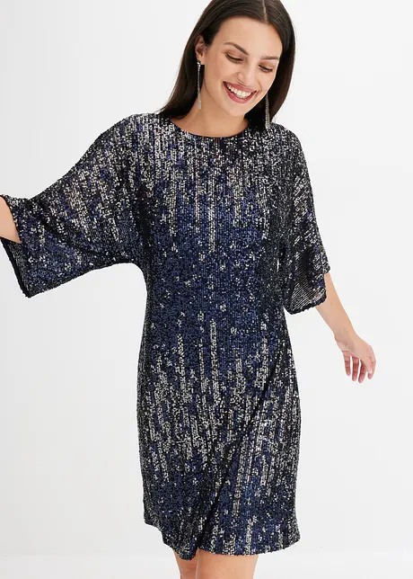 Robe oversize à sequins, bonprix