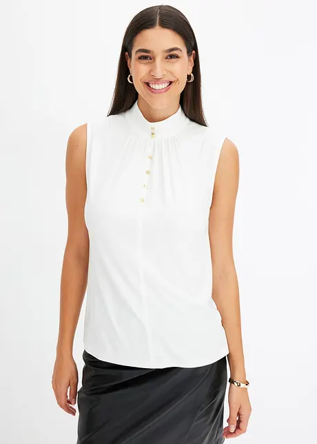 Top en jersey avec boutons décoratifs, bonprix