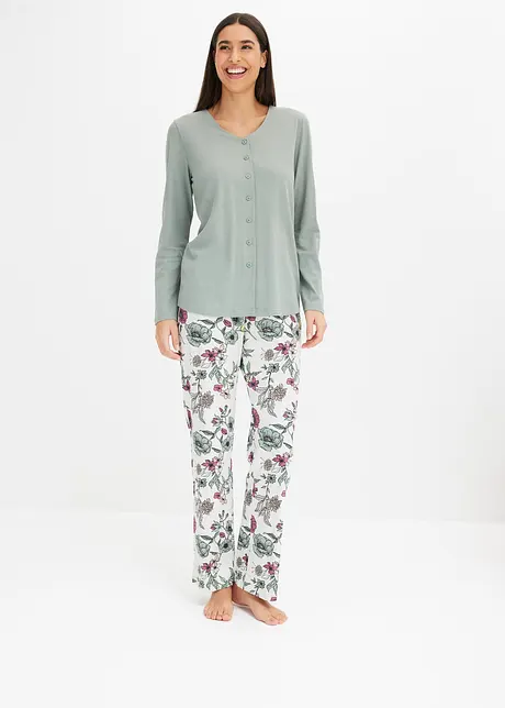 Pyjama avec patte de boutonnage, bonprix