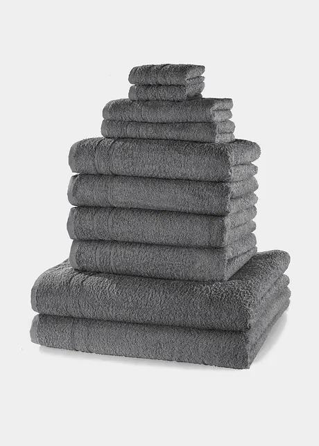 Serviettes de toilette (ens. 10 pces), bonprix