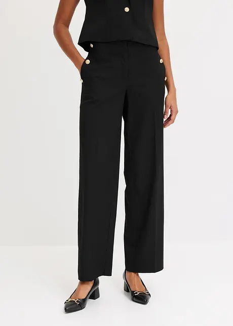 Pantalon à pont avec boutons décoratifs, bonprix