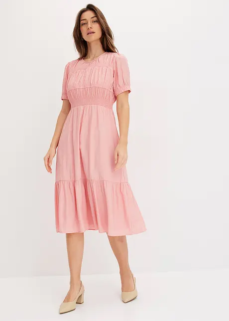Robe midi en douce viscose mélangée, bonprix