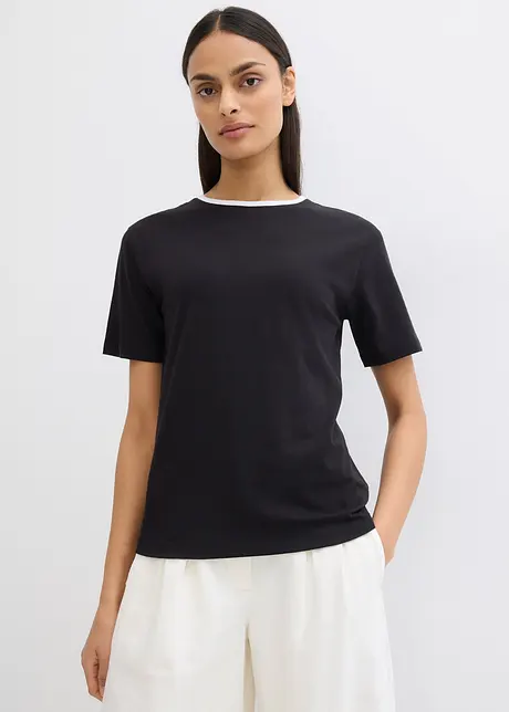 T-shirt avec détail contrastant, bonprix