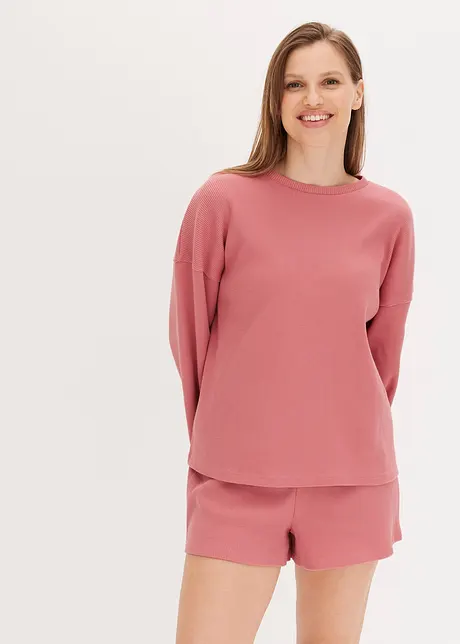 Ensemble d'intérieur en jersey gaufré avec short, bonprix