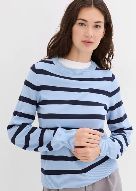 Pull à manches ballon légères, manches longues, bonprix
