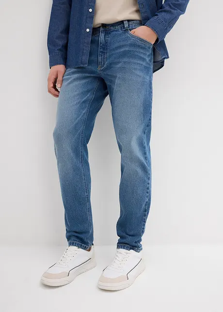 Jean extensible décontracté, en denim lourd, Tapered, bonprix