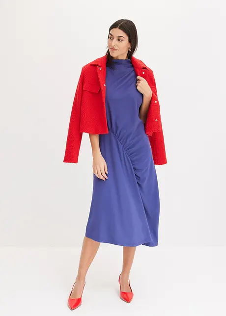 Robe midi avec drapé et base asymétrique, bonprix