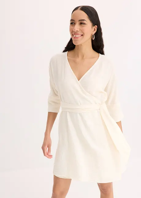 Robe courte, style portefeuille, avec ceinture, bonprix