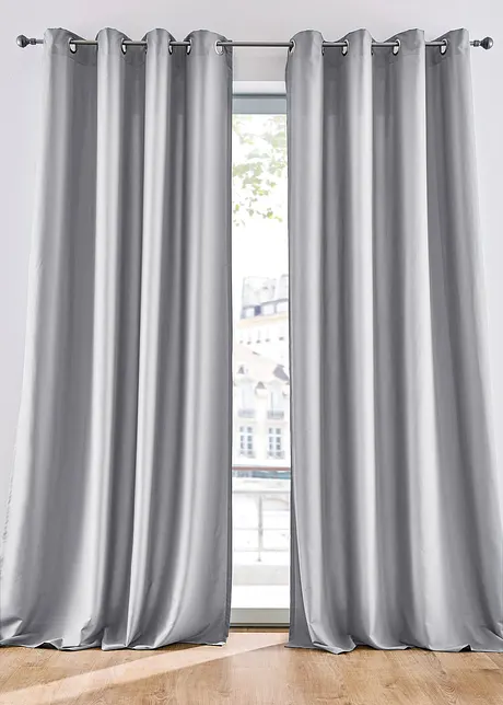 Lot de 2 rideaux en microfibre, bonprix