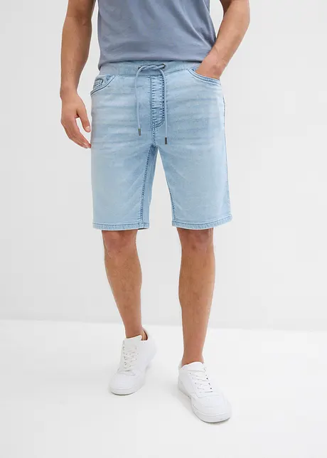 Bermuda en jean à taille élastiquée, Regular, bonprix