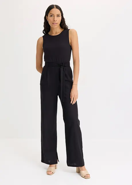 Combinaison en mélange jersey-lin, bonprix