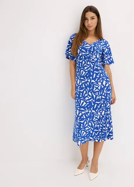 Robe en jersey à encolure froncée, bonprix