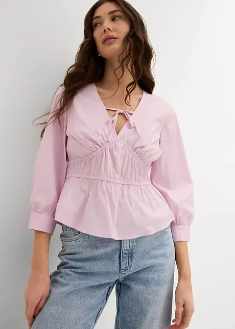 Blouse froncée avec des coutures élastiques, bonprix