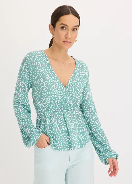 Blouse cache-cœur en jersey, bonprix