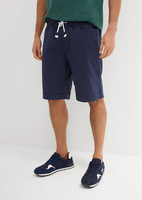 Bermuda à taille élastiquée en lin mélangé, Regular, bonprix