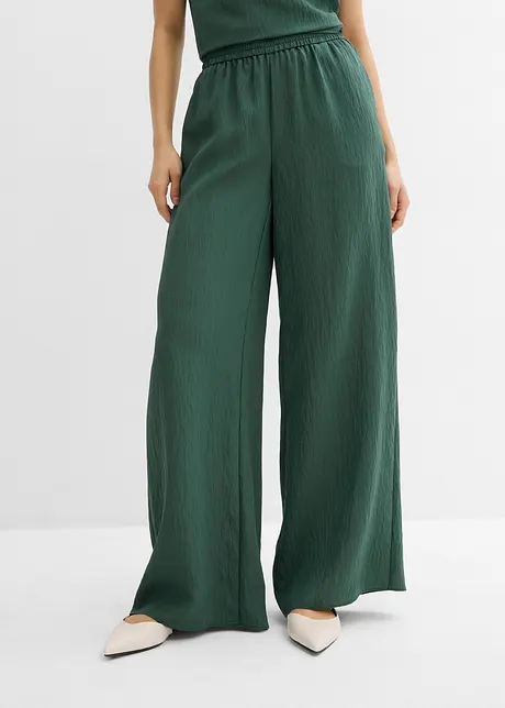 Pantalon en viscose mélangée à effet froissé, bonprix