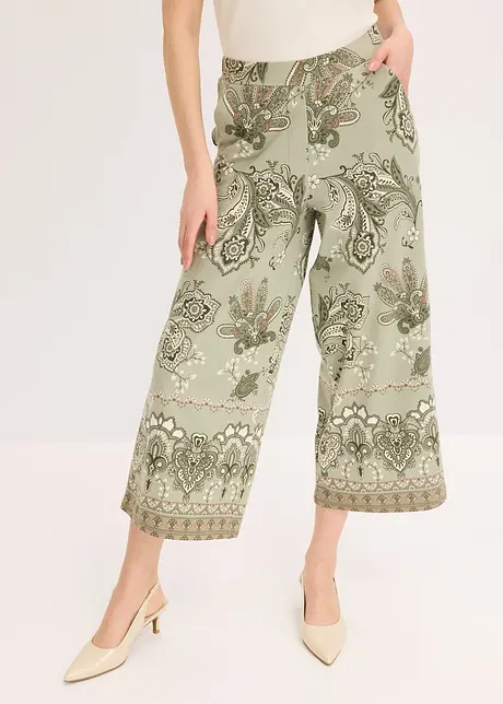 Pantalon en jersey à imprimé paisley, bonprix