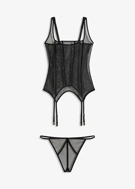 Guêpière avec porte-jarretelles et string (ens. 2 pces), VENUS