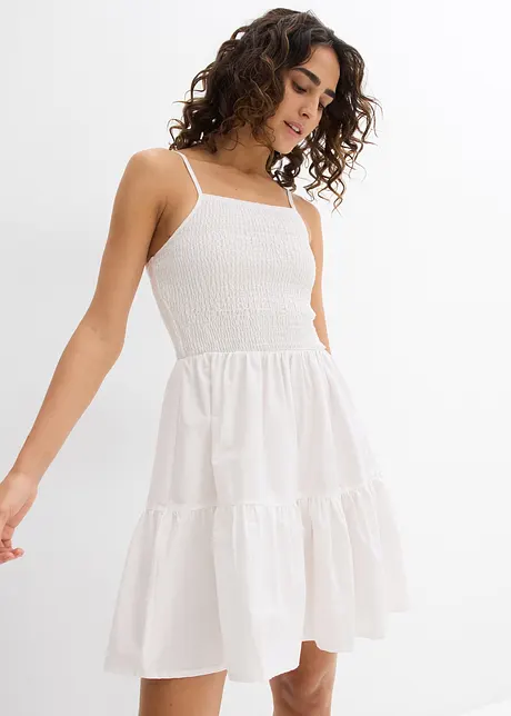 Robe longue 100% coton à bretelles, bonprix