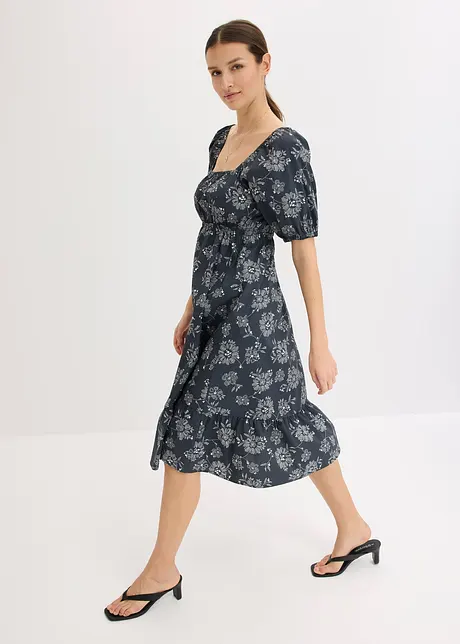 Robe midi à manches bouffantes, bonprix