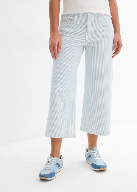 Pantalon en twill à taille élastiquée, bonprix
