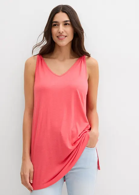 Long débardeur en viscose et lin, bonprix