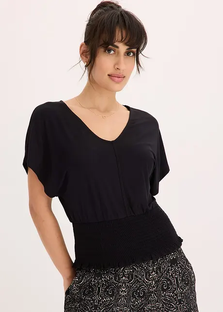 T-shirt à base smockée, bonprix