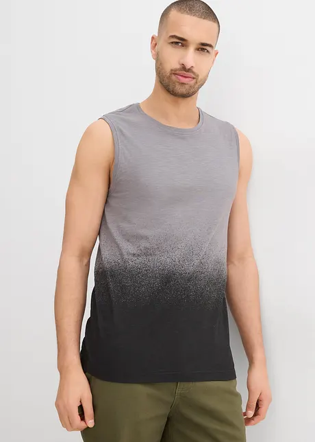 Débardeur avec dégradé de couleur en coton, Slim Fit, bonprix