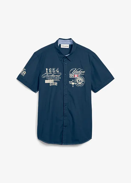 Chemise imprimée à manches courtes, Slim Fit, bonprix