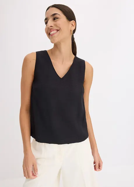 Blouse sans manches en viscose mélangée, bonprix