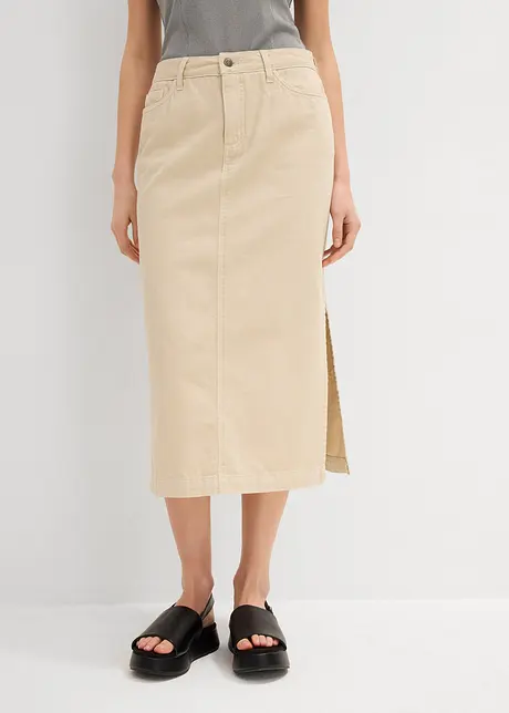 Jupe en twill 100% coton, bonprix