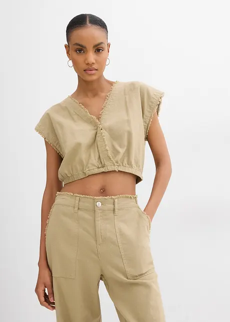 Top blouse raccourci, bonprix