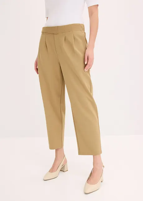 Pantalon en jersey à pinces, bonprix