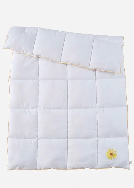 Couette toucher duvet avec broderie florale et passepoil élégant, légère, bonprix