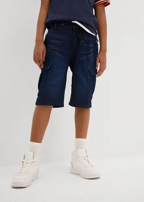 Bermuda jean en molleton, Regular, bonprix