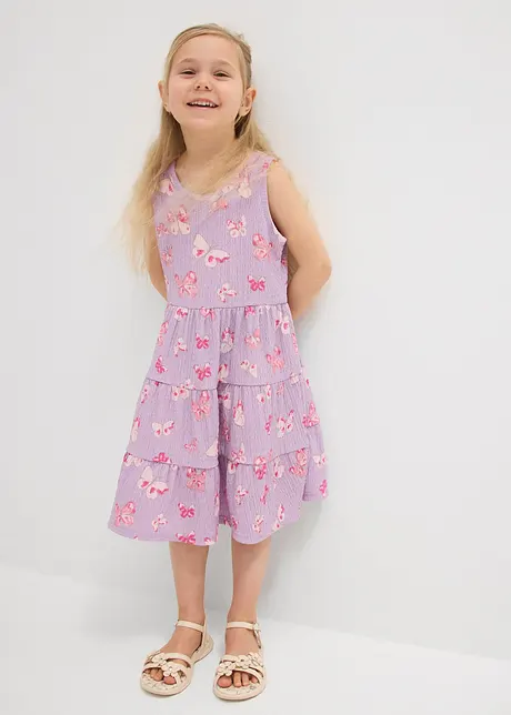 Robe en jersey effet froissé, bonprix