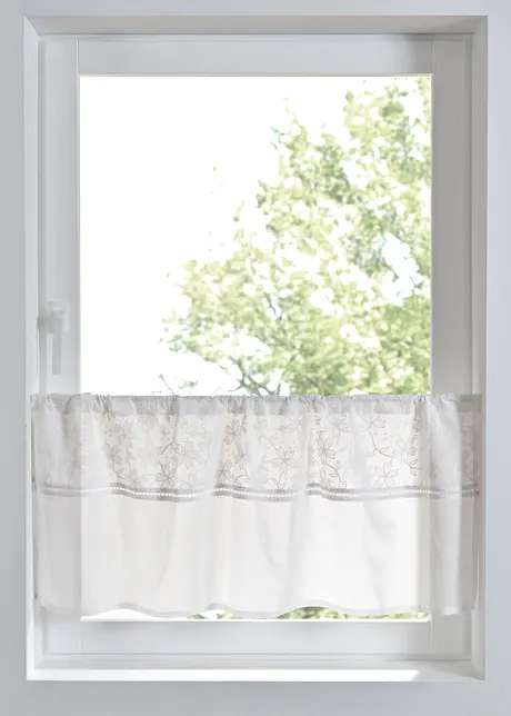 Brise-bise en coton brodé, bonprix