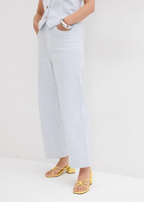 Jean large taille haute, cropped, bonprix