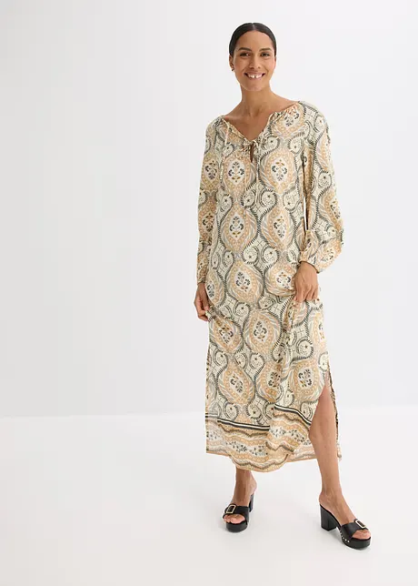 Robe caftan imprimée en viscose fluide, bonprix