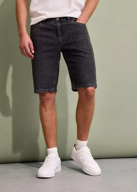 Bermuda en jean extensible, loose, bonprix