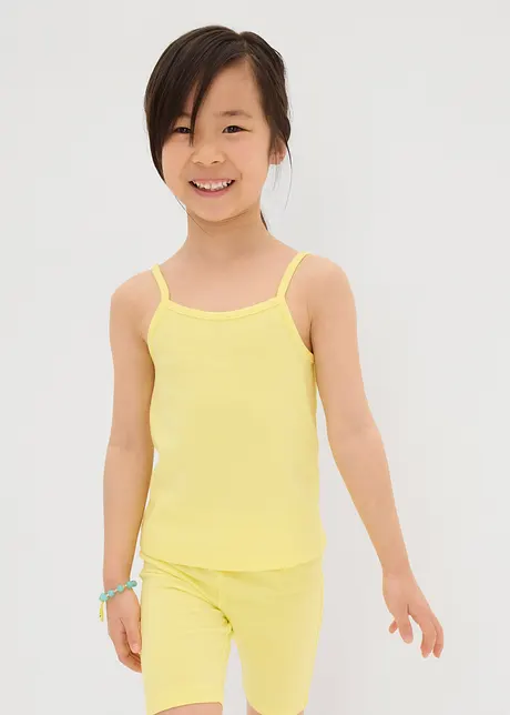 Lot de 3 tops à fines bretelles 100% coton, bonprix