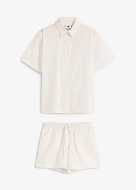 Pyjashort tissé en coton, bonprix