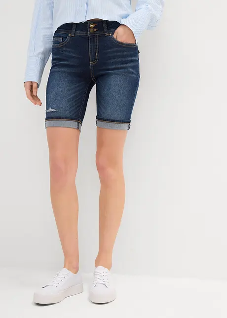 Bermuda en jean, taille mi-haute, bonprix